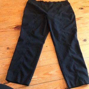 Black tapered dress pants